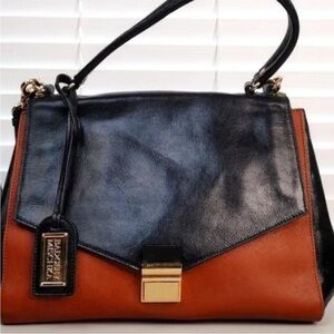 Badgley Mischka Black Crossbody Bag with Gold Accents